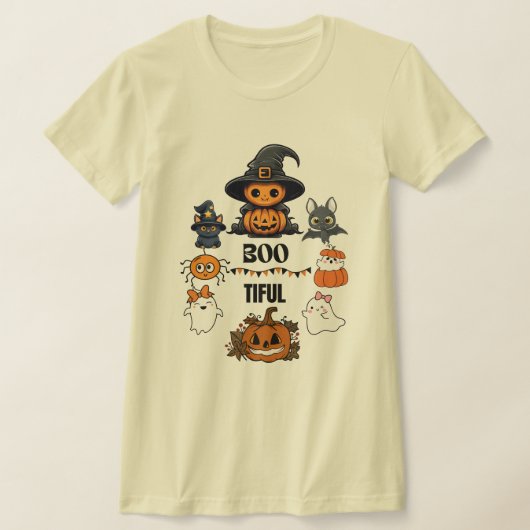 ブーティレトロハロウィーンの衣装 – おもしろいブーーTシャツ Tシャツ (レイダウン)