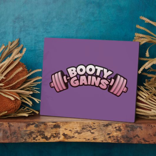 ブーティーゲイン – 女性のノベルティやる気を起こさせるトレーニング フォトプラーク (側面)