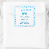 ブーティーブルーボーイベビーシャワーステッカー スクエアシール (バッグ)