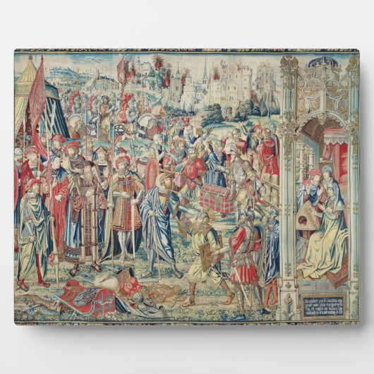 『ブーティー』のタペストリー、ダビデとバッシェ』 フォトプラーク (正面)