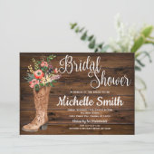 ブートカ素朴ントリーブライダルウエスタンブライダルシャワー 招待状 (スタンド正面)