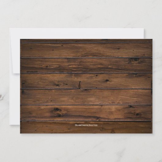 ブートカ素朴ントリーブライダルウエスタンブライダルシャワー 招待状 (裏面)