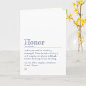 ブートキャンプの応援メッセージカード 新兵へ親からのエールとHonor(名誉)の意味 カード (黄色い花)