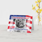 ブートキャンプ卒業生のおもしろい不機嫌なパグ犬 カード (黄色い花)