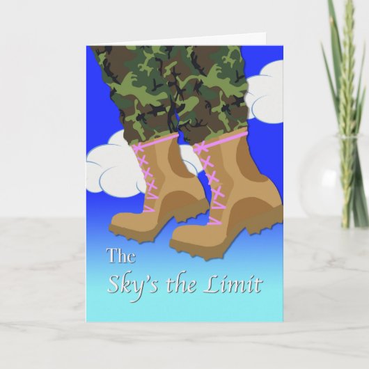 ブートキャンプ用招待状メス用パーティーの送信 カード (正面)