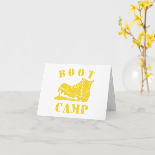 ブートキャンプ軍隊ブートキャンプフィットネストレーニングディストリー カード (黄色い花)
