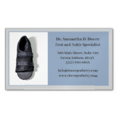 ブートグレー足ドクターポディアトリストメディカル マグネット名刺 (正面)