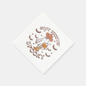 ブートスクー不気味チン、西ハロウィーン、レトロ秋 スタンダードカクテルナプキン (角)