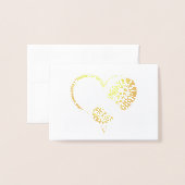 ブートストムハート金ゴールド箔 箔カード (封筒付き正面)