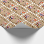 ブートストムピン'誕生日ウエスタンカウボーイ女性のカーボーイ ラッピングペーパー (角)