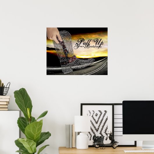 ブートストラップのポスターを引き上げる ポスター (ホームオフィス)