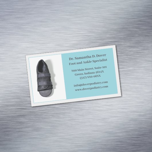 ブートブルー足ドクターポディアトリスト マグネット名刺 (インサイチュ)
