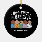 ブートベビーマザーベビーナースハロウィーン セラミックオーナメント (正面)
