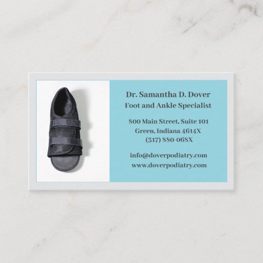 ブート外科用足ドクターポディアトリスト 名刺 (正面)