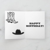 ブート&スパー誕生日カード カード (内部)