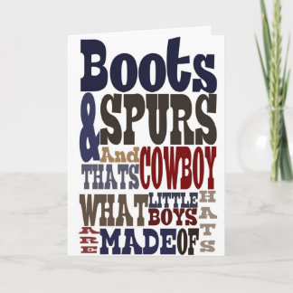 ブート&スパー誕生日カード カード