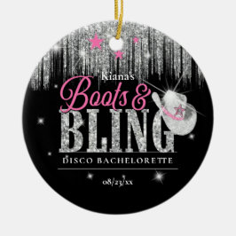 ブート'nディスコきらきら光るバチェロレッテID925 セラミックオーナメント