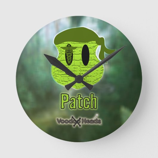 ブードゥーが～湿地に向かう ラウンド壁時計 (正面)