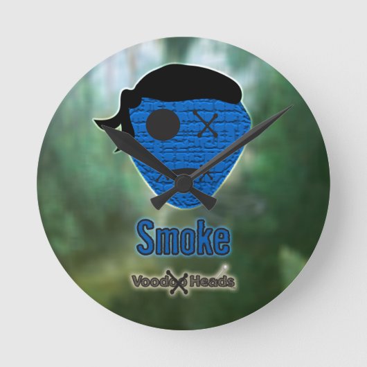ブードゥーが～湿地に向かう ラウンド壁時計 (正面)