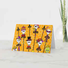 ブードゥーのスカルの謝肉祭のパーティー カード