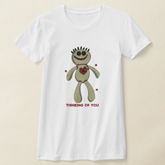 ブードゥーのハート考えるは、あなたのTシャツのピン Tシャツ (レイダウン)