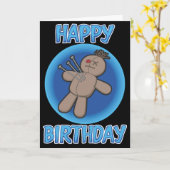 ブードゥーの人形のバースデー・カード カード (黄色い花)