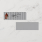 ブードゥーの人形の細いプロフィールカード スキニー名刺 (正面/裏面)