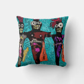 ブードゥーの人形の芸術の枕 クッション (裏面)