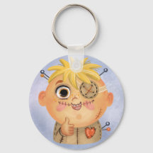 ブードゥーの衣装を着た可愛い男クラシックの子Round Sticke