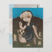 ブードゥーゴシックガールスカル ポストカード (正面/裏面)