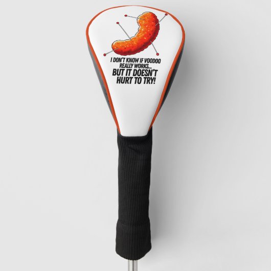ブードゥーチーズパフ – アンチトランプジョーク ゴルフヘッドカバー (正面)