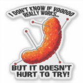 ブードゥーチーズパフ – アンチトランプジョーク シール (正面)