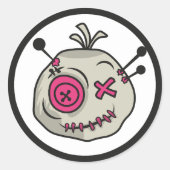 ブードゥートークンクラシックラウンドステッカー ラウンドシール (正面)