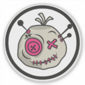 ブードゥートークンスモール4" x 4インチビニールステッカー シール (正面)