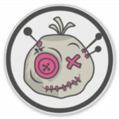 ブードゥートークンメディア6" x 6"ビニールステッカー シール (正面)