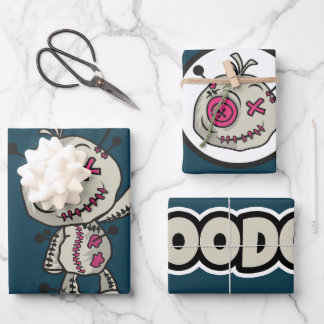 ブードゥートークンラッピング紙フラットシートセット3 ラッピングペーパーシート