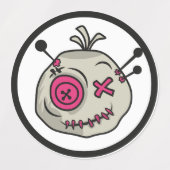 ブードゥートークン大円防水ステッカー ラベル (デザイン1)