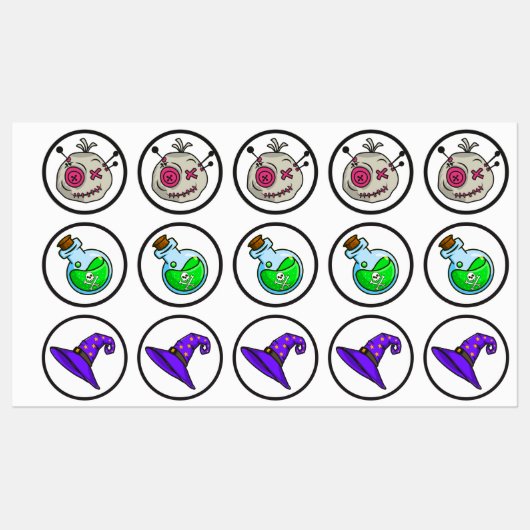 ブードゥートークン大円防水ステッカー ラベル (シート)