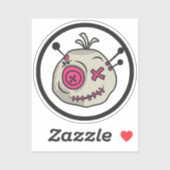 ブードゥートークンTiny 2" x 2"ビニールステッカー シール (シート)