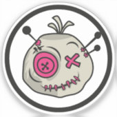 ブードゥートークンTiny 2" x 2"ビニールステッカー シール (正面)