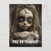 ブードゥードールバジェットアダルトハロウィーン招待状 ポストカード (正面)