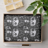 ブードゥードールパターンブラック&ホワイトデコップル 薄葉紙 (ギフト)