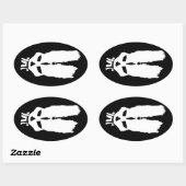 ブードゥーピン「スカルバニー」マスク 楕円形シール (シート)