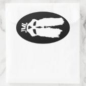 ブードゥーピン「スカルバニー」マスク 楕円形シール (バッグ)