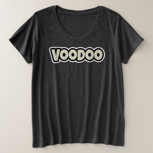 ブードゥーメダル女子プラスサイズ基本Tシャツ プラスサイズTシャツ (デザイン正面)