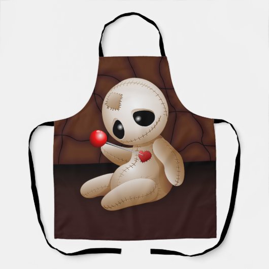 ブードゥー人形の恋の漫画 エプロン (正面)