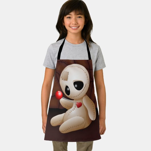 ブードゥー人形の恋の漫画 エプロン (インサイチュ)