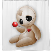 ブードゥー人形の恋の漫画 シャワーカーテン (正面)