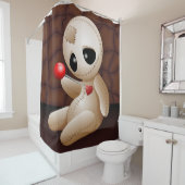 ブードゥー人形の恋の漫画 シャワーカーテン (インサイチュ)