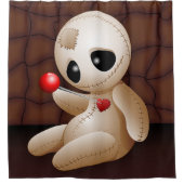 ブードゥー人形の恋の漫画 シャワーカーテン (正面)